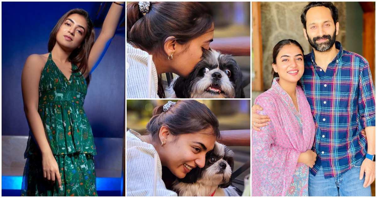 Nazriya Nazim Photos With Dog Viral Malayalam