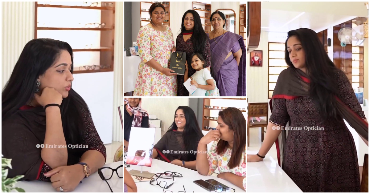 Kavya Madhavan With Mother And Daughter In Shop